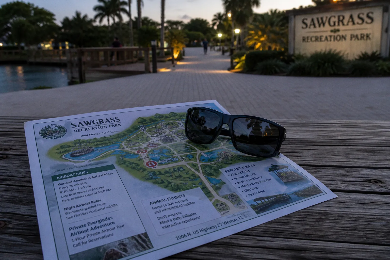 Entradas para el Parque Recreativo Sawgrass: mapa de opciones